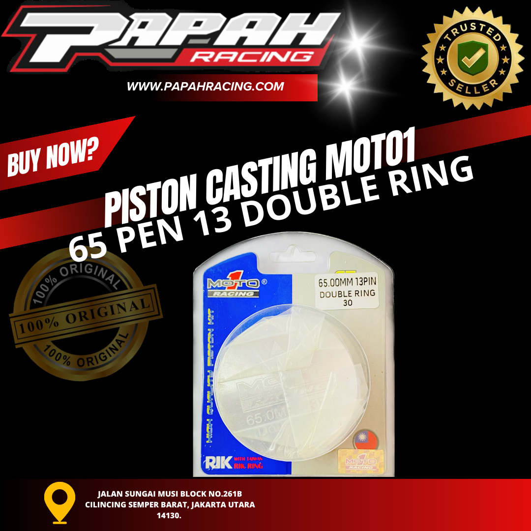 PISTON CASTING MOTO1 65 PEN 13 Double Ring 